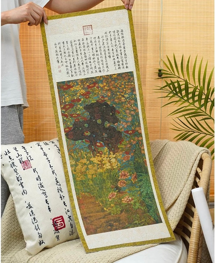 TOI | 1000 Pieces | Spring Blooming Fabric Puzzle with Hanging Scroll 岁朝图布面款带卷轴