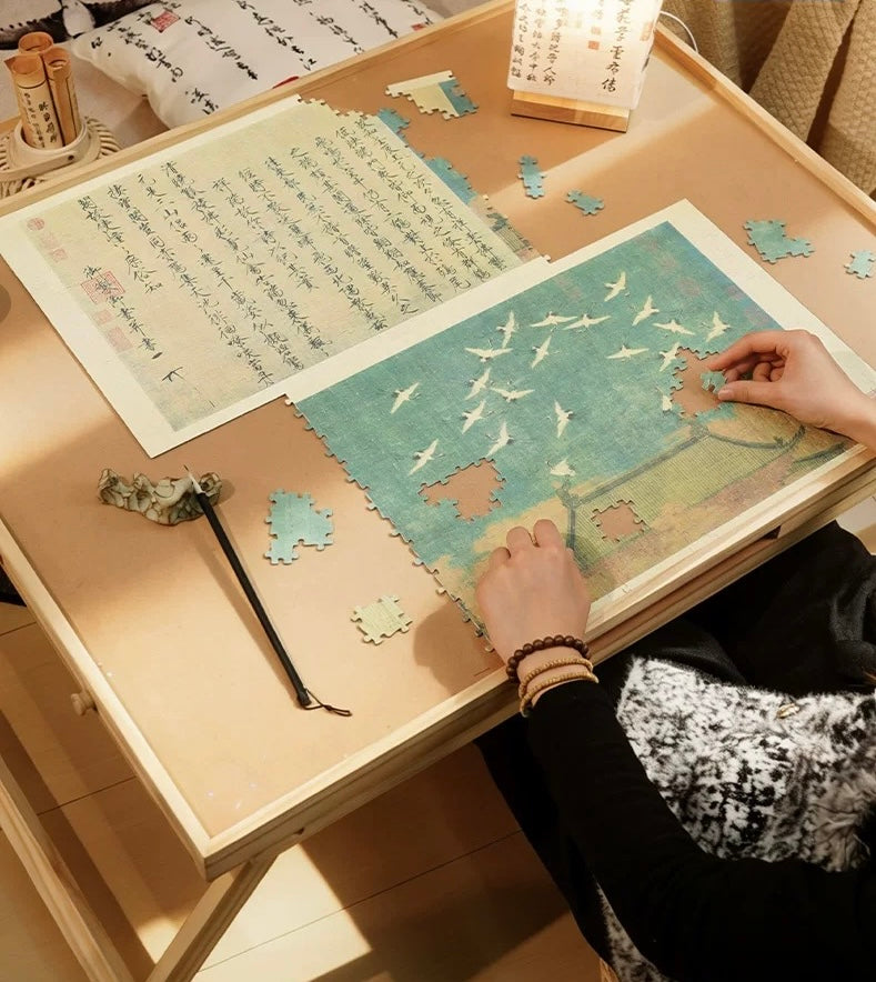 TOI | 1000 Pieces | Cranes above the Palace Fabric Puzzle 瑞鹤图布面款