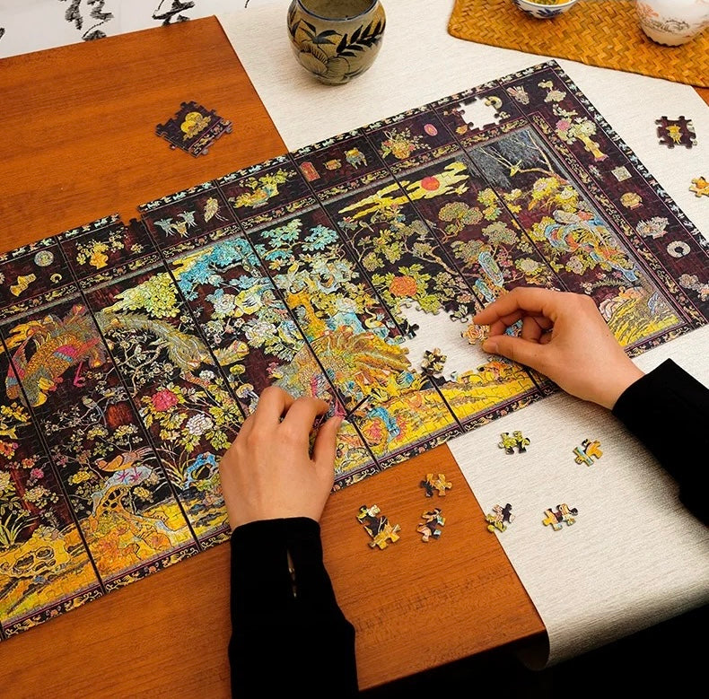 TOI | 1000 Pieces | Phoenix and Hundred Birds Screen-Holographic Finish 百鸟朝凤屏风镭射款
