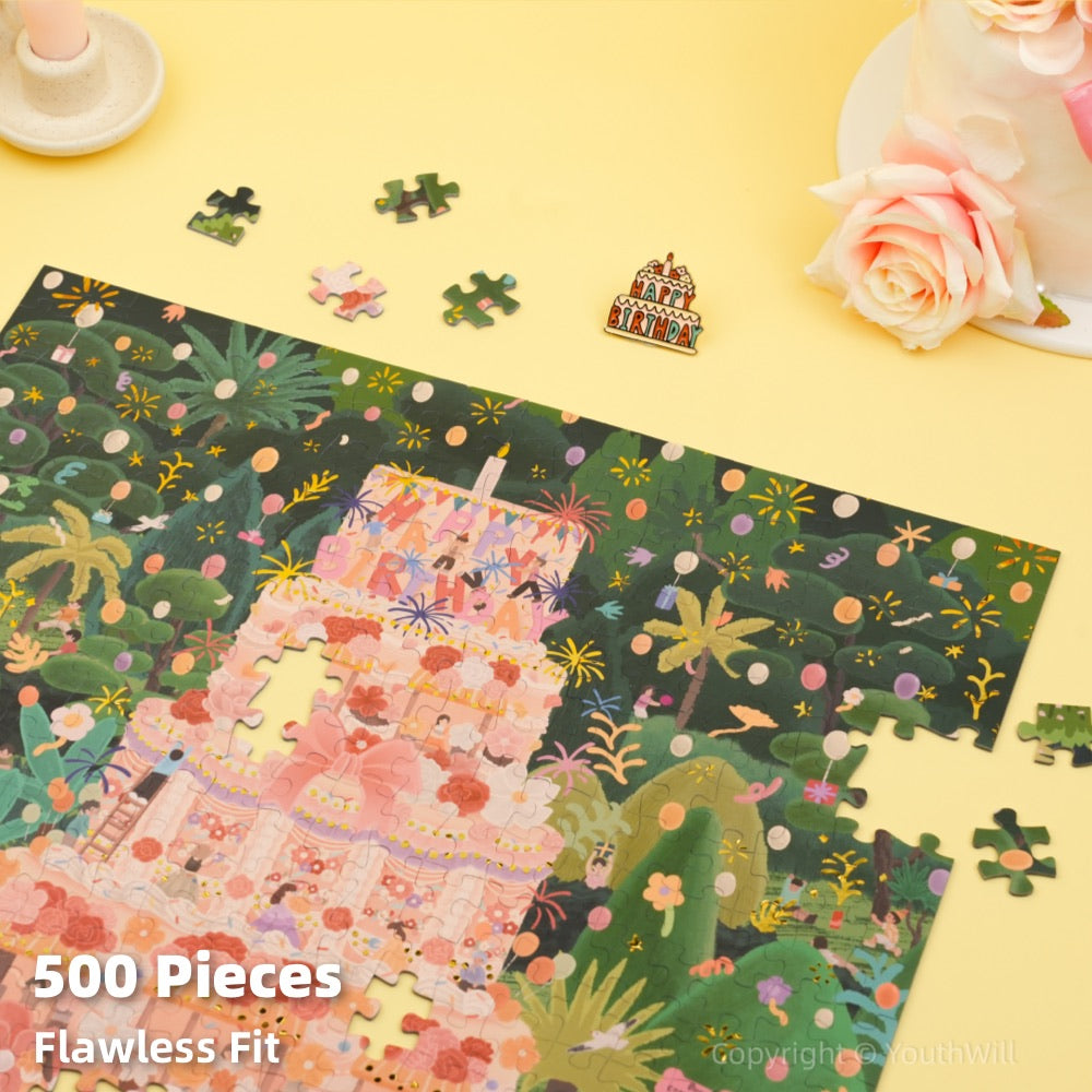 YouthWill | 500 Pieces | Birthday Party Foil Puzzle