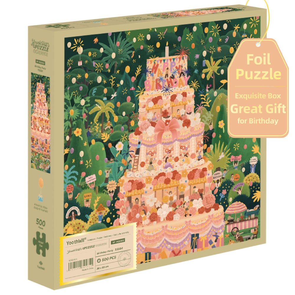 YouthWill | 500 Pieces | Birthday Party Foil Puzzle