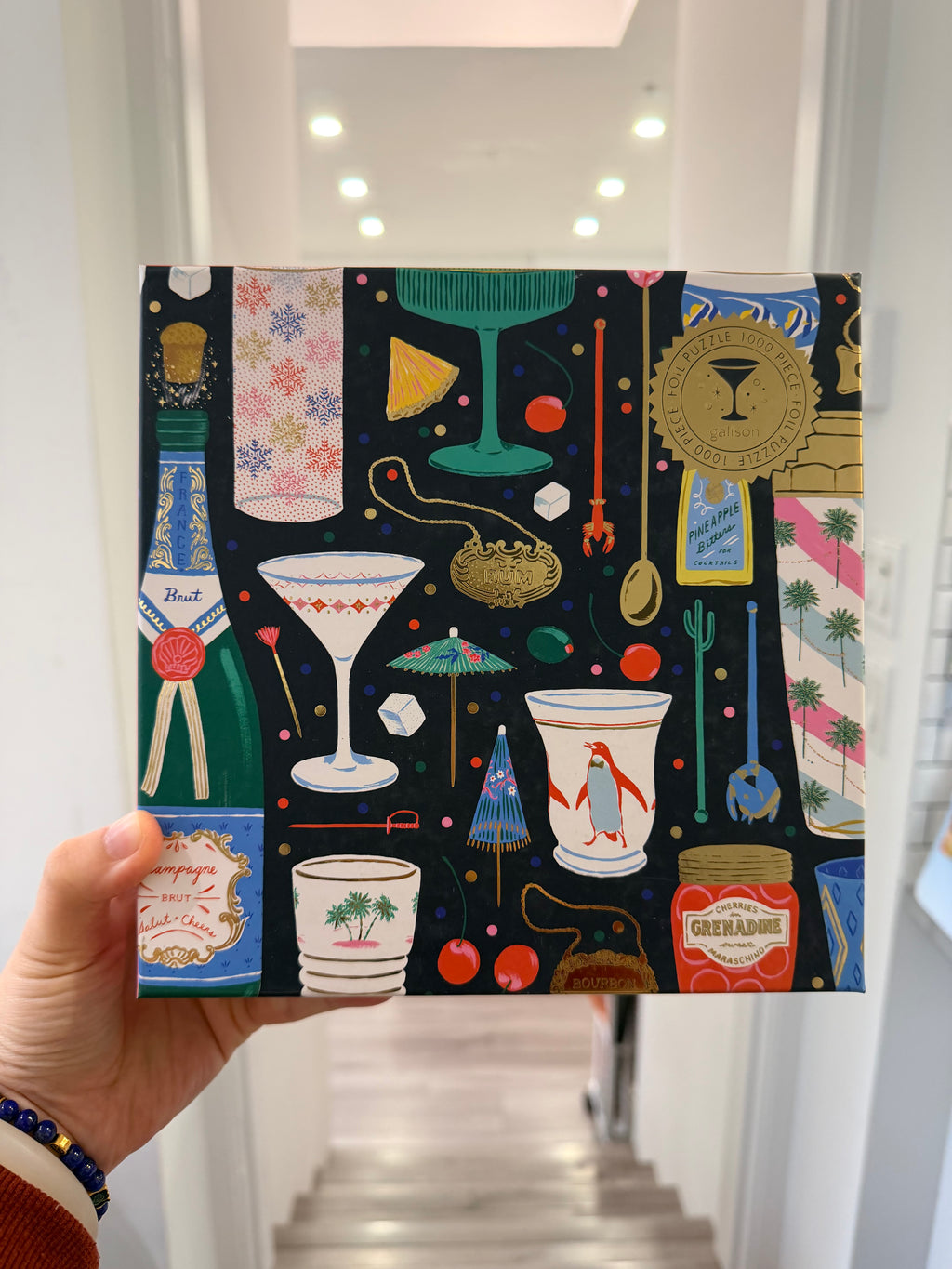 Galison | 1000 Pieces | Merry Mixer Foil Puzzle