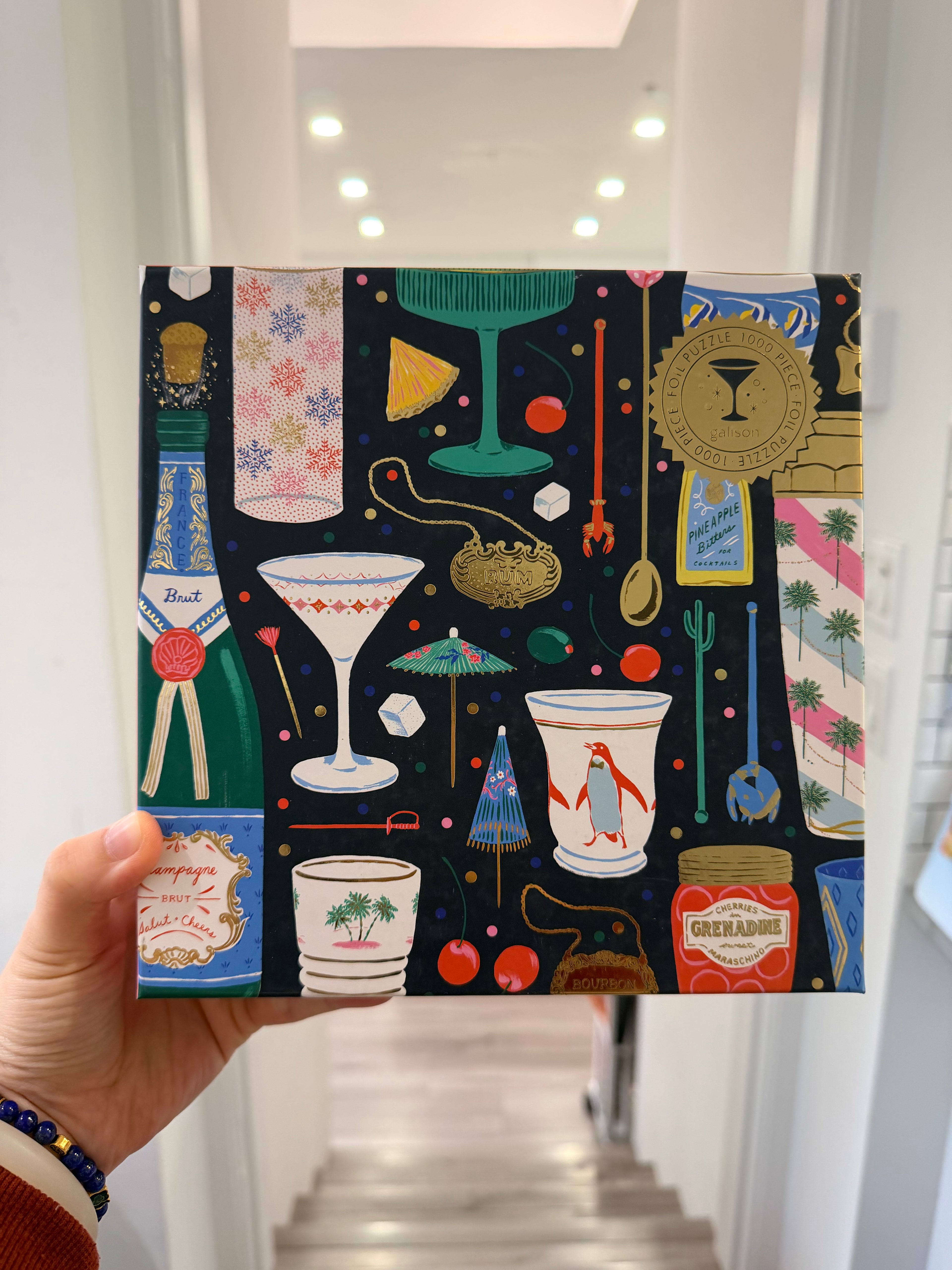 Galison | 1000 Pieces | Merry Mixer Foil Puzzle
