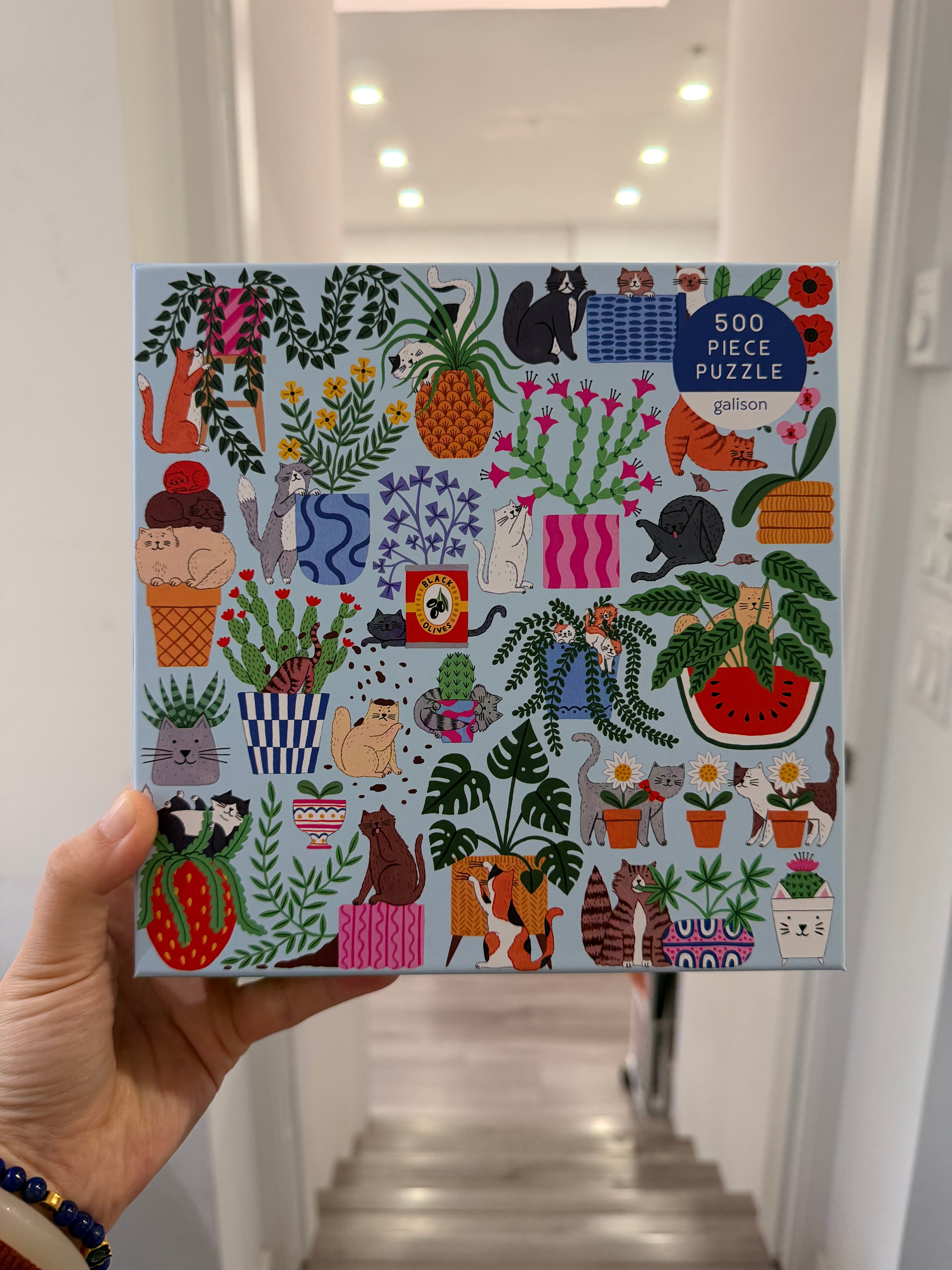 Galison | 500 Pieces | Cats in the Houseplants Puzzle
