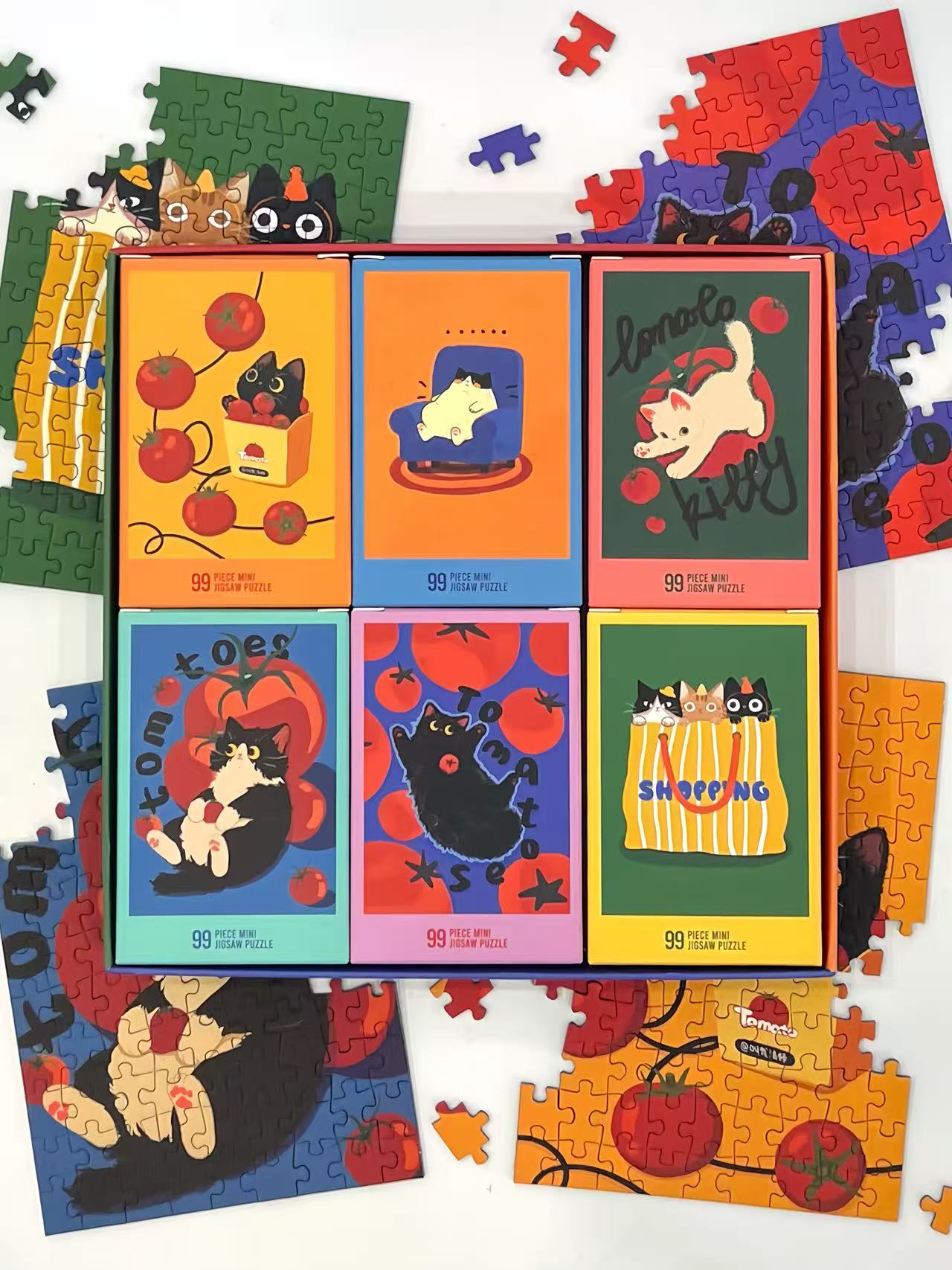 PuffinKids | Puzzle Set |Tomato Kitty