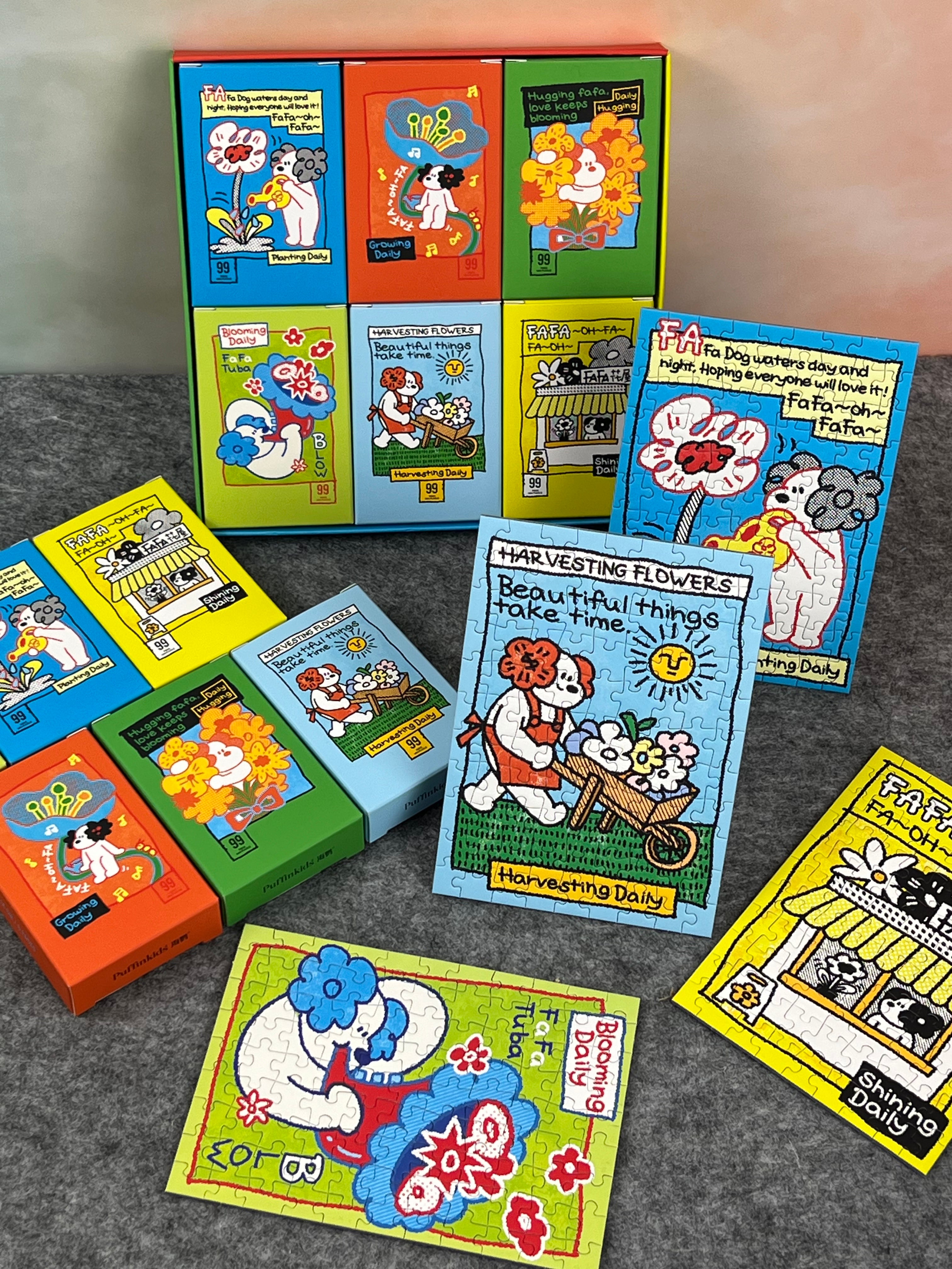 PuffinKids | Puzzle Set | FaFadog’s Blooming Daily