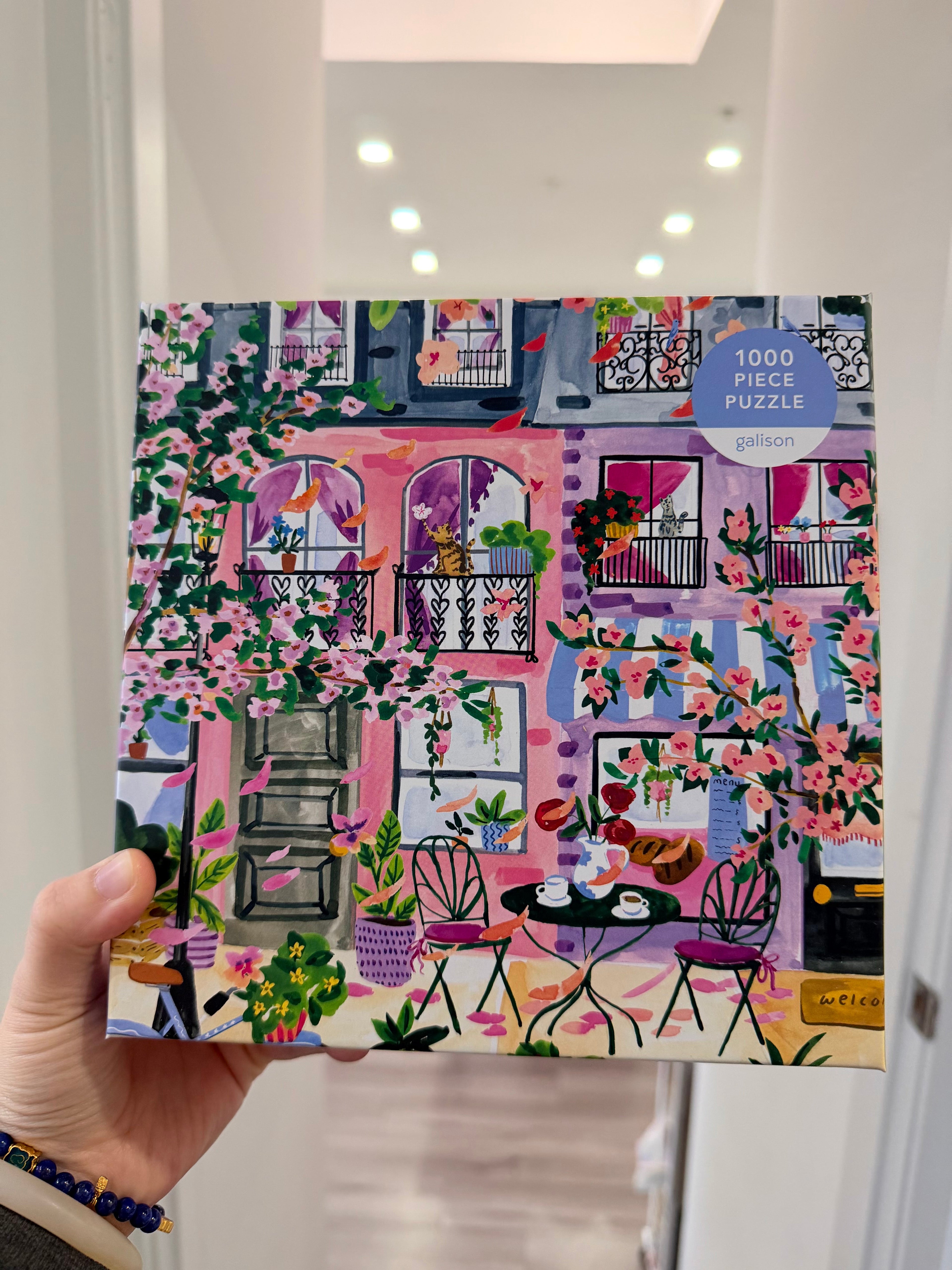 Galison | 1000 Pieces | Cherry Lane Blossoms Puzzle
