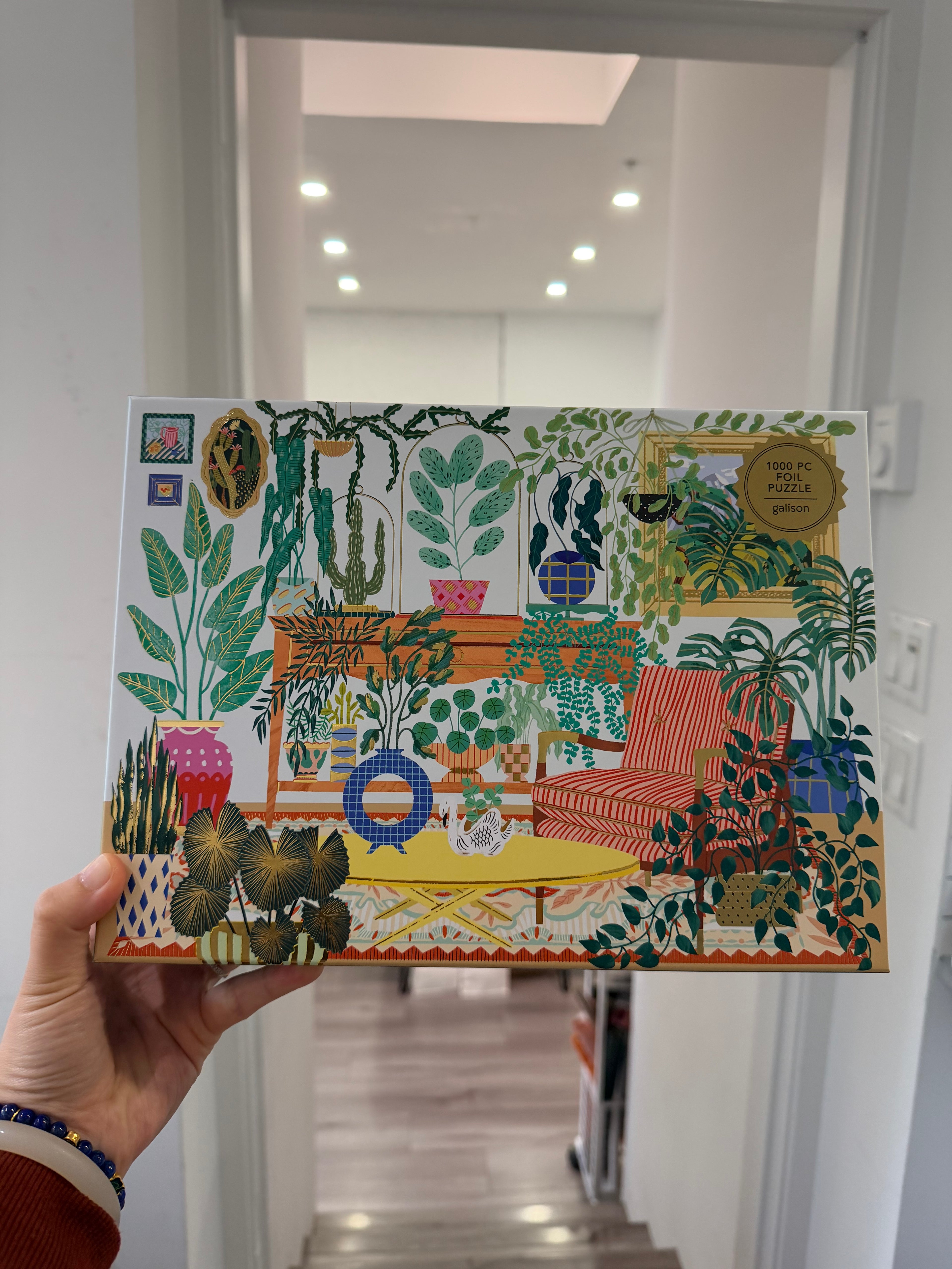 Galison | 1000 Pieces | Houseplant Haven Foil Puzzle