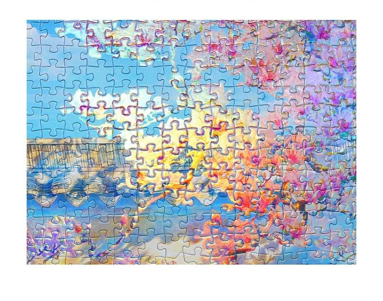TOI | 1000 Pieces | Magnolia Tree & Cat-Holographic Finish 兰窗絮语镭射款