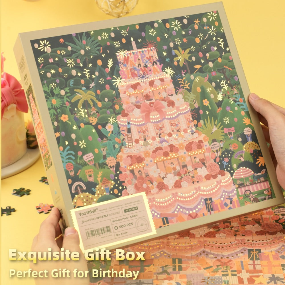 YouthWill | 500 Pieces | Birthday Party Foil Puzzle
