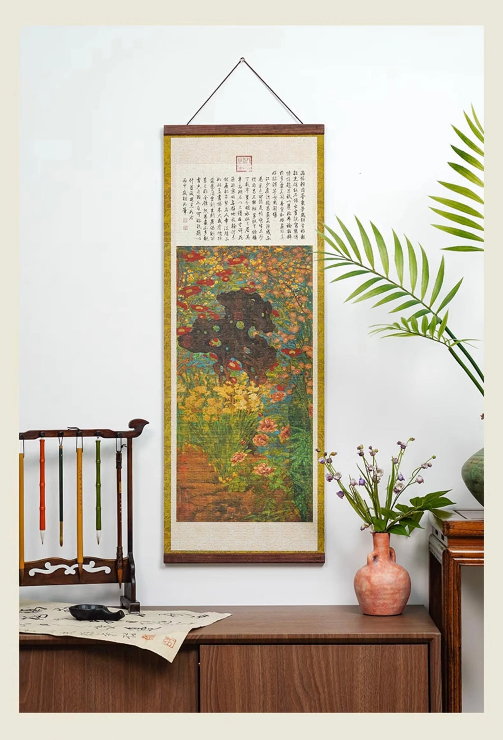 TOI | 1000 Pieces | Spring Blooming Fabric Puzzle with Hanging Scroll 岁朝图布面款带卷轴