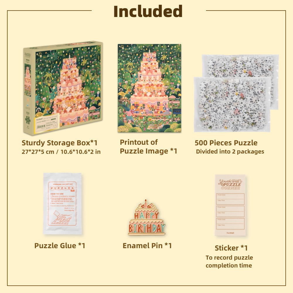 YouthWill | 500 Pieces | Birthday Party Foil Puzzle