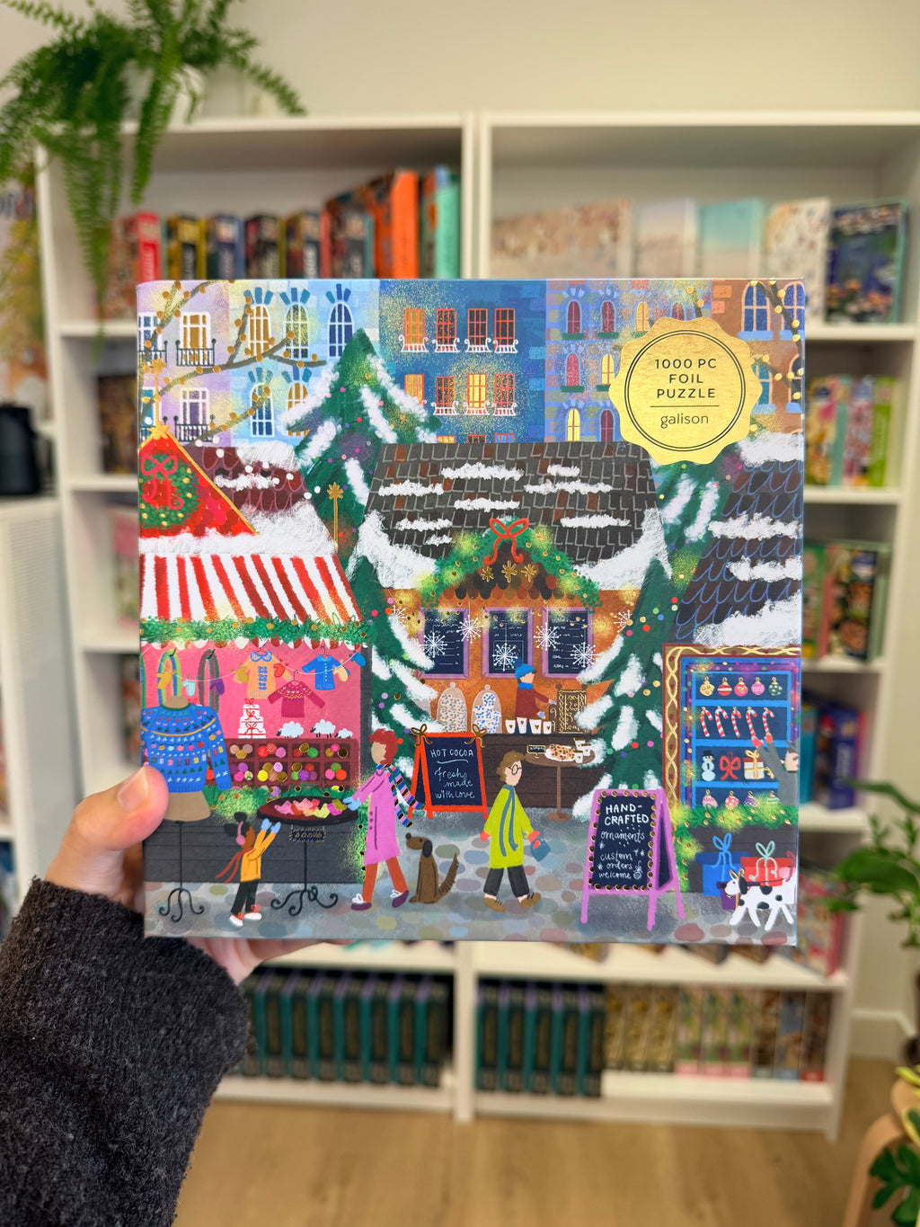 Galison | 1000 Pieces | Merry Market Foil Puzzle