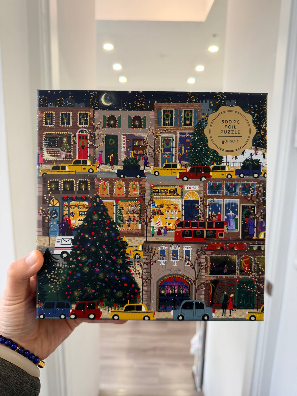 Galison | 500 Pieces |  Winter Lights Foil Puzzle