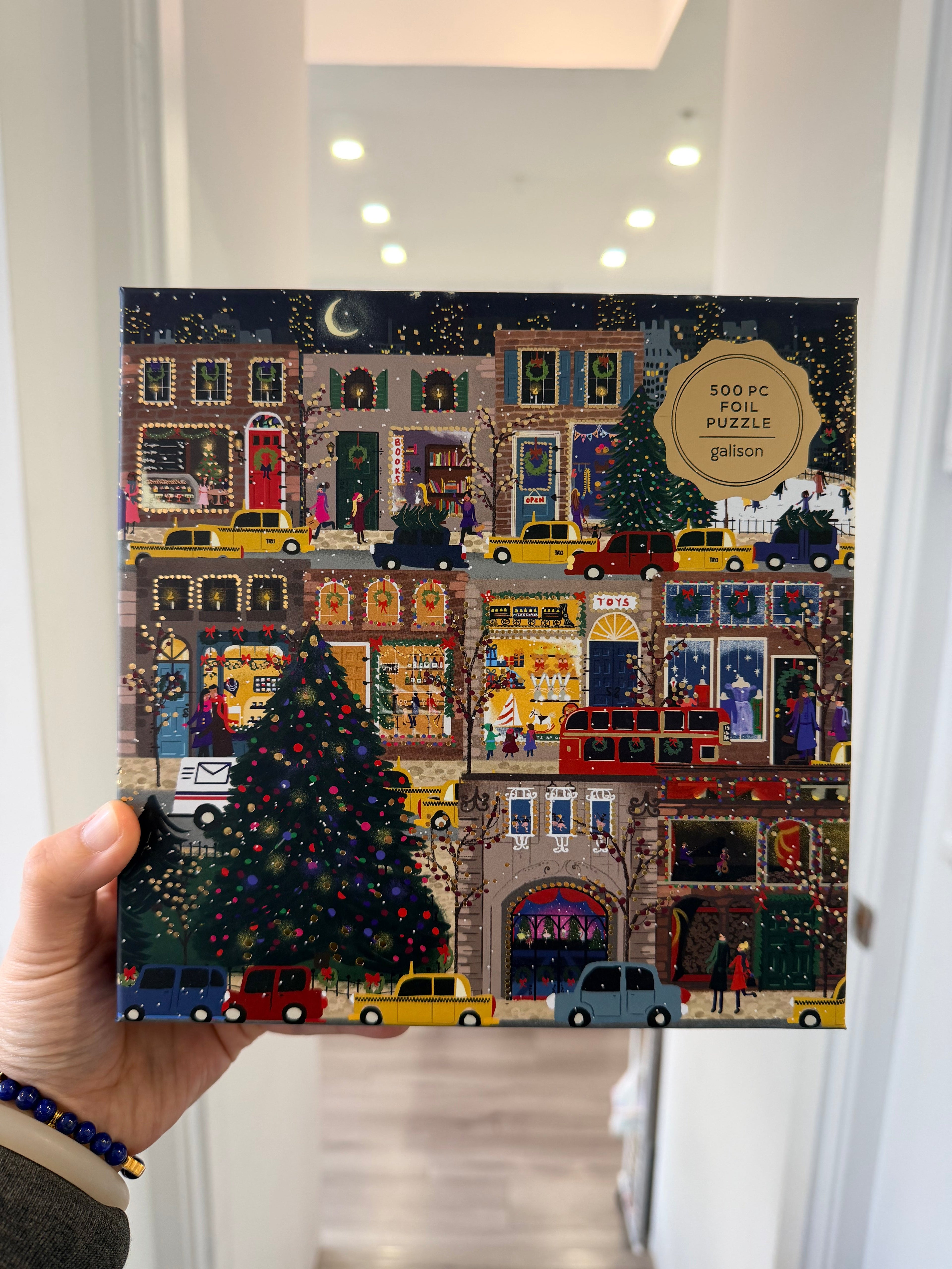 Galison | 500 Pieces |  Winter Lights Foil Puzzle