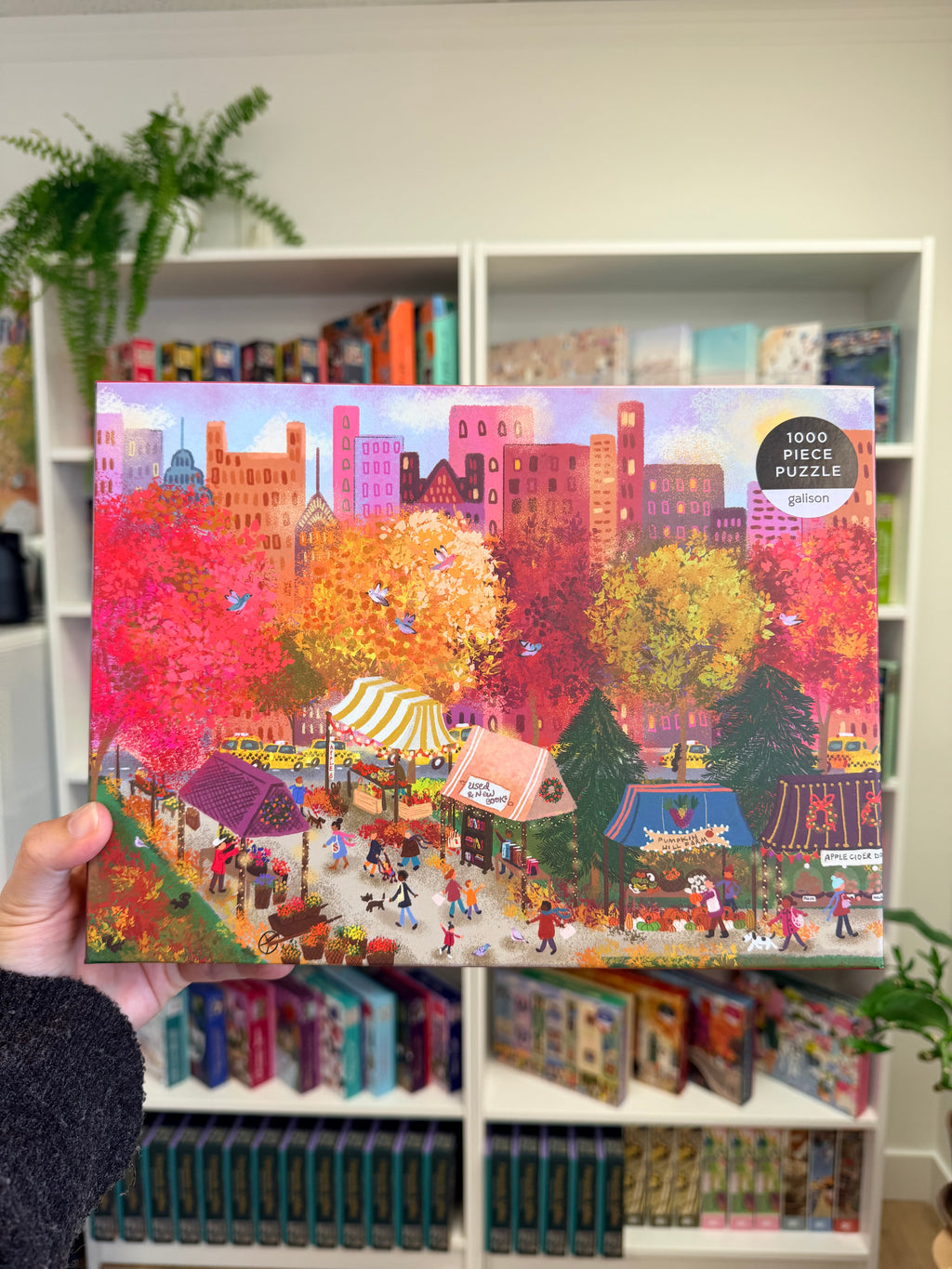 Galison | 1000 Pieces | Autumn at the City Market Puzzle