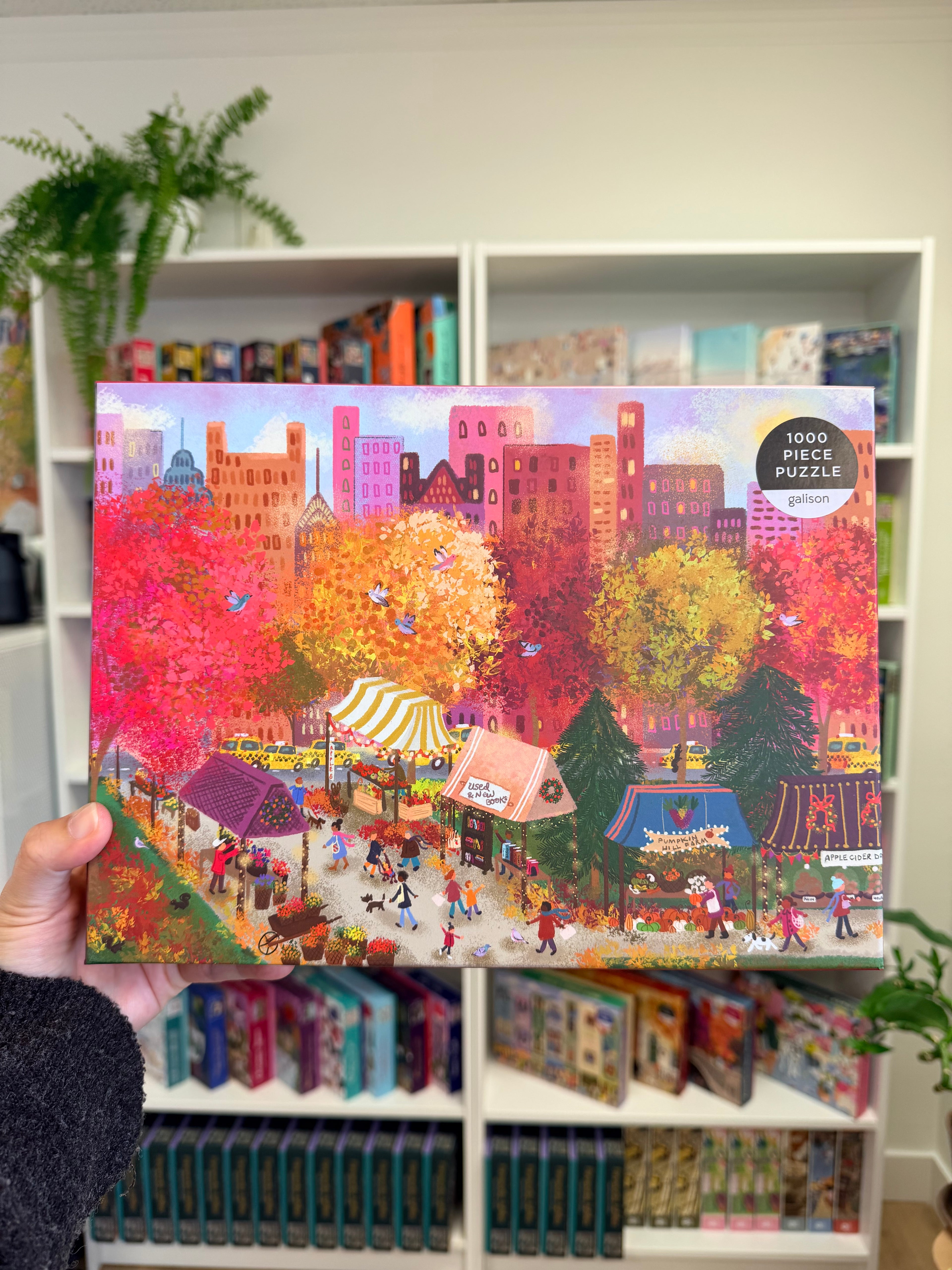 Galison | 1000 Pieces | Autumn at the City Market Puzzle