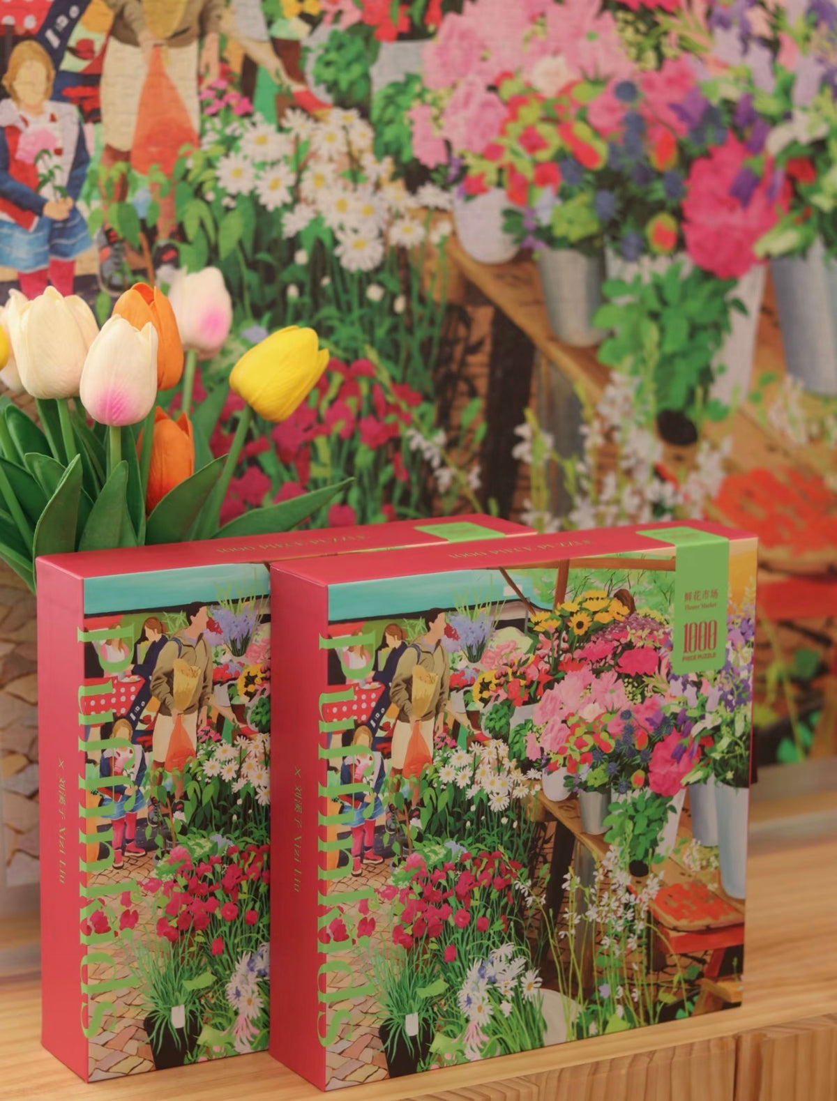 PuffinKids | 1000 Pieces | Flower Market 鲜花市场