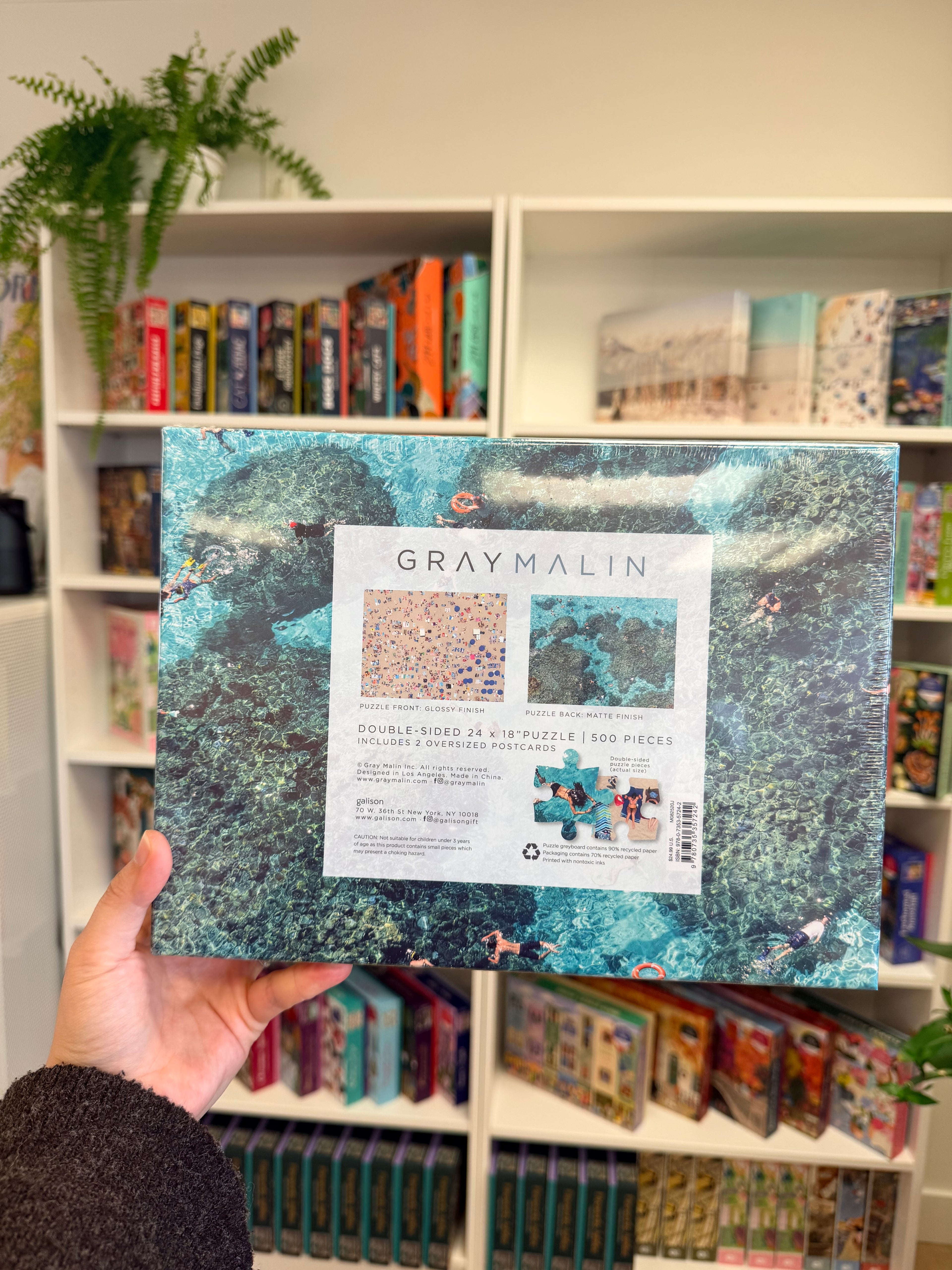 Galison | 500 Pieces | Gray Malin The Beach Double Sided Puzzle