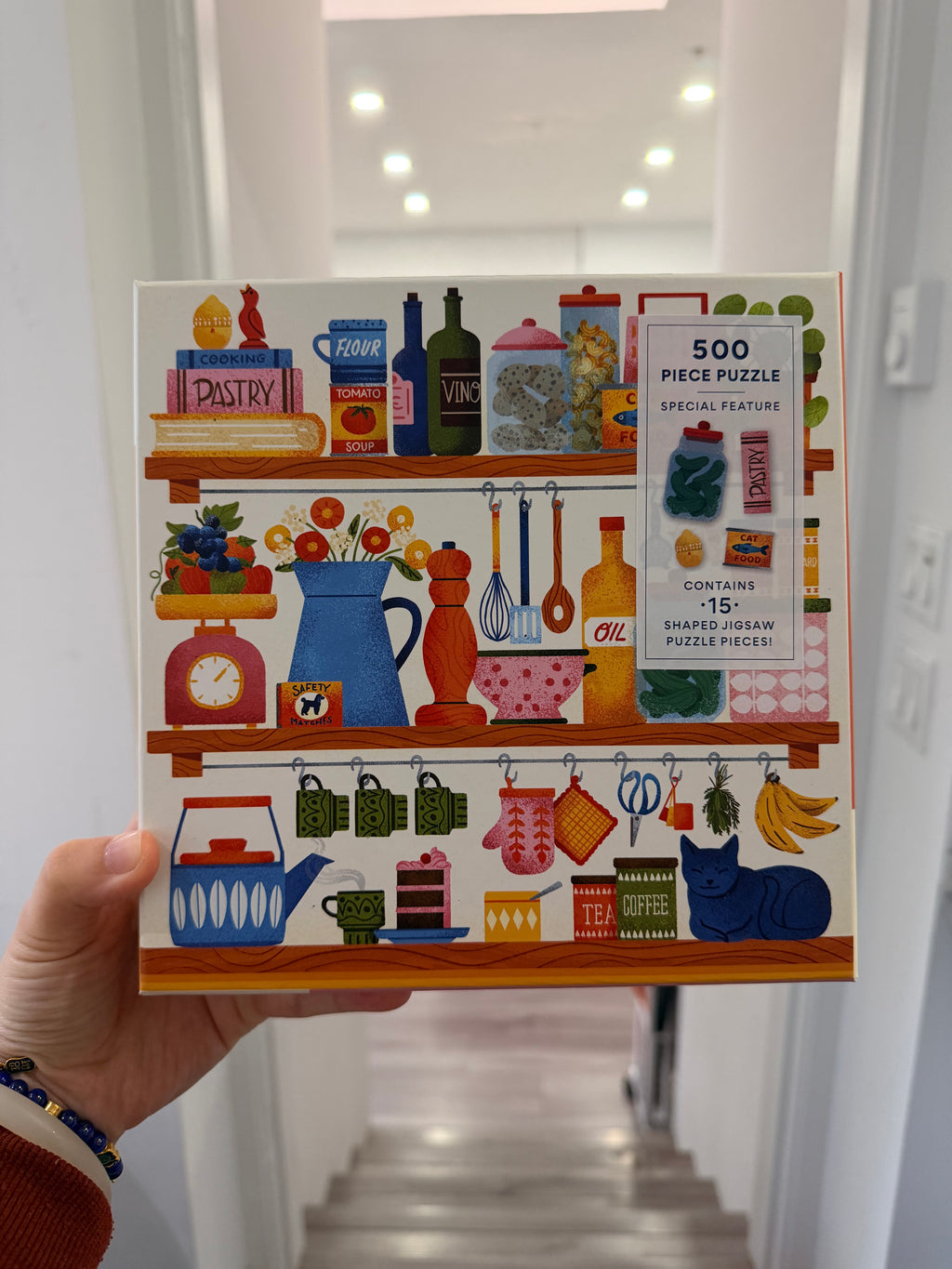 Galison | 500 Pieces | Kitchen Essentials Puzzle with Shaped Pieces