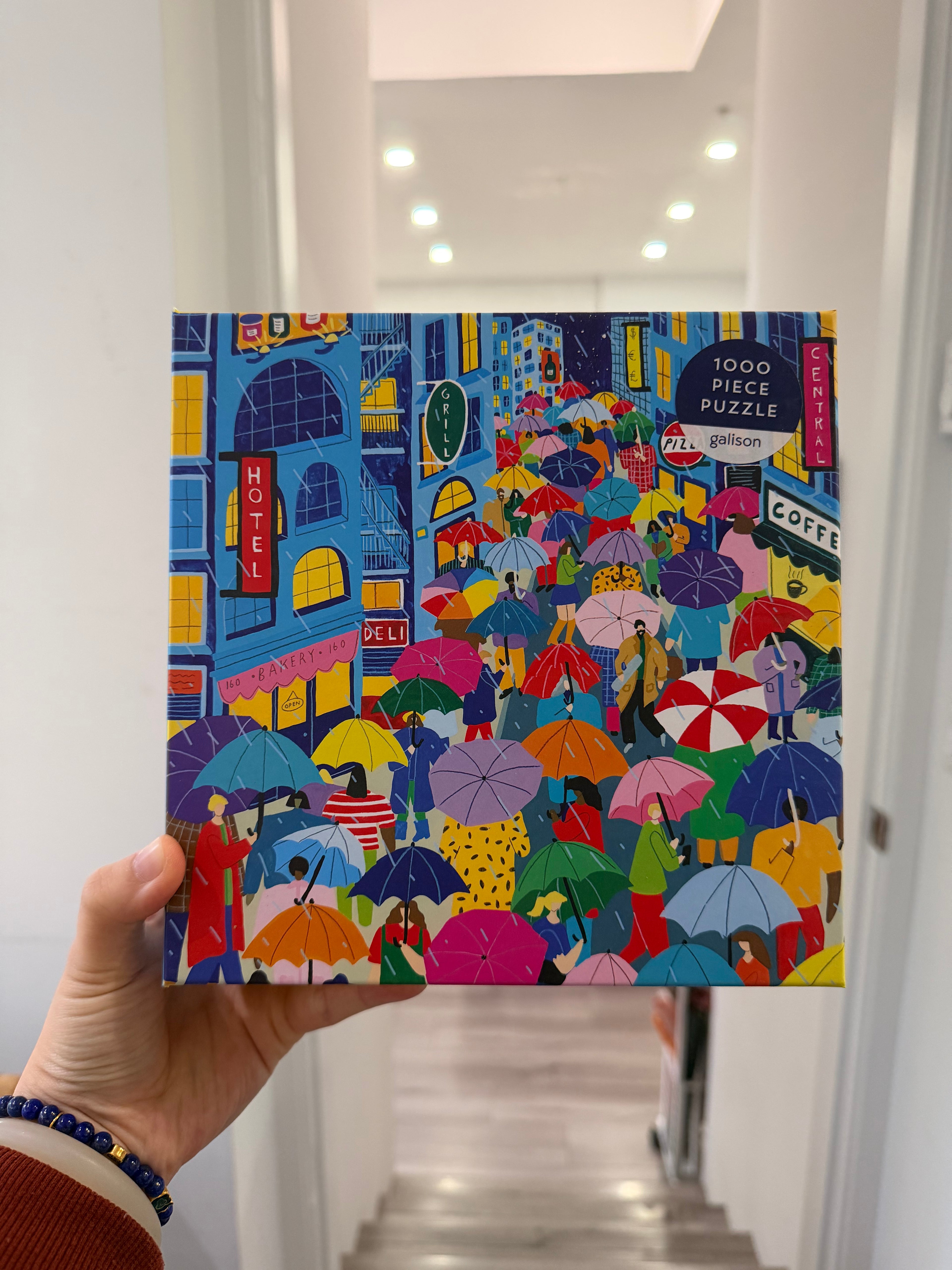 Galison | 1000 Pieces | Umbrella Lane Puzzle