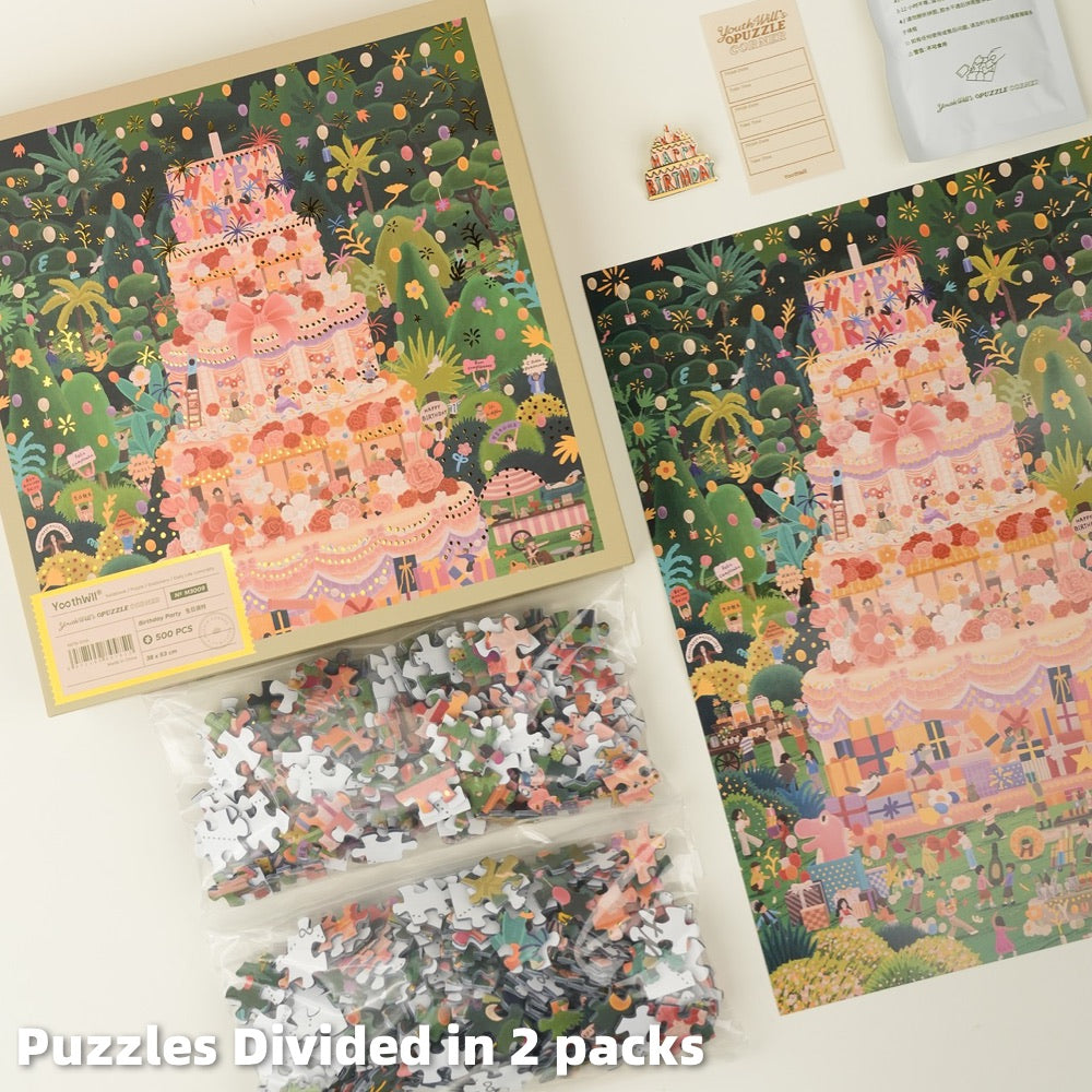 YouthWill | 500 Pieces | Birthday Party Foil Puzzle