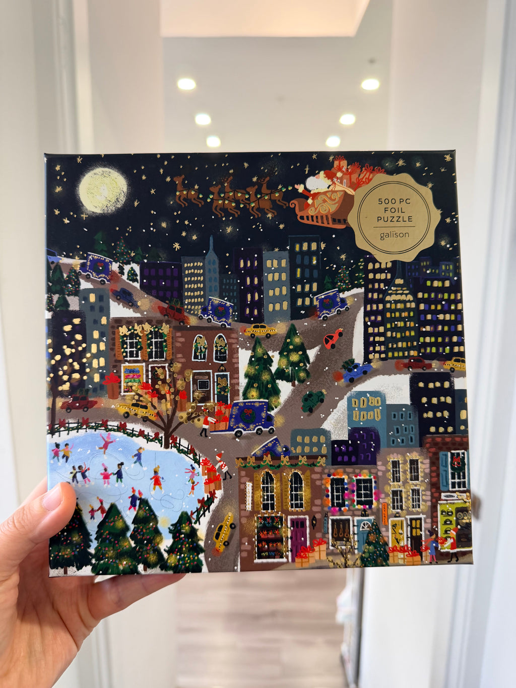 Galison | 500 Pieces |  Presentville Foil Puzzle