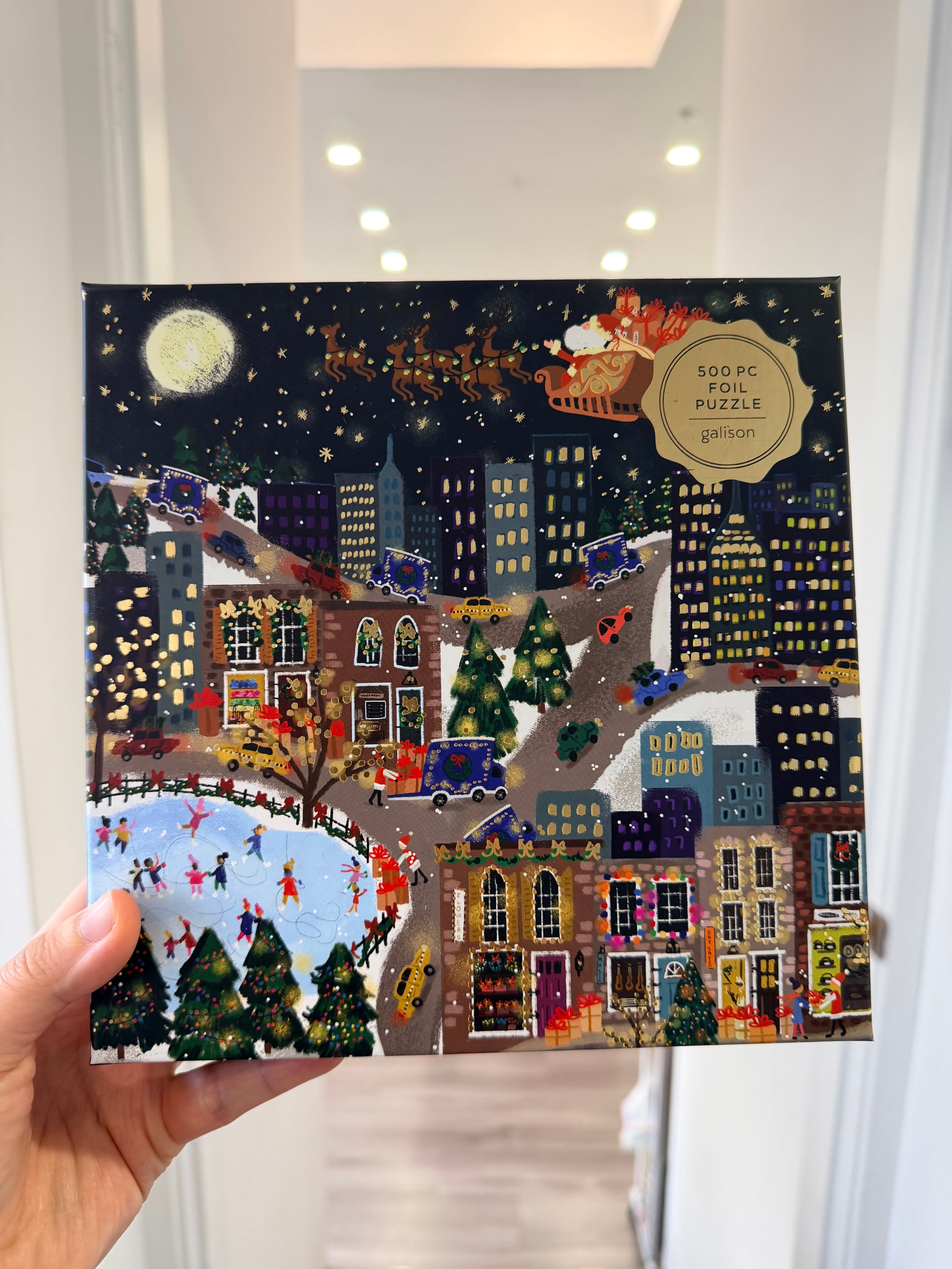 Galison | 500 Pieces |  Presentville Foil Puzzle