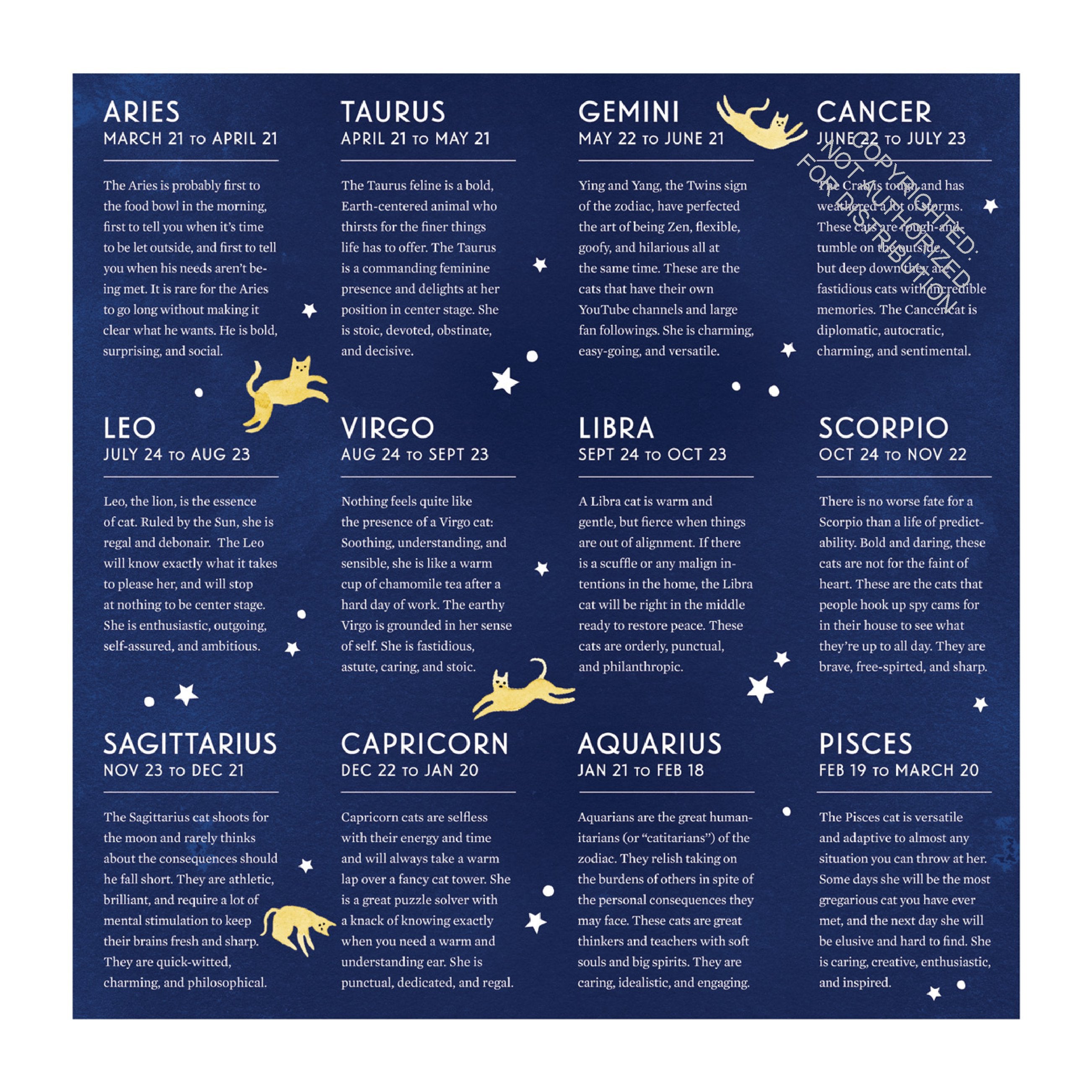 Galison | 500 Pieces |  Cat Zodiac Puzzle