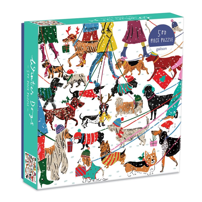 Galison | 500 Pieces |  Winter Dogs Puzzle