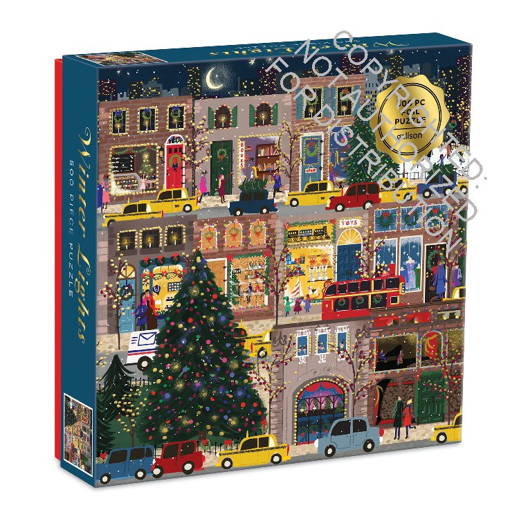 Galison | 500 Pieces |  Winter Lights Foil Puzzle