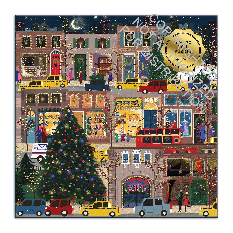 Galison | 500 Pieces |  Winter Lights Foil Puzzle