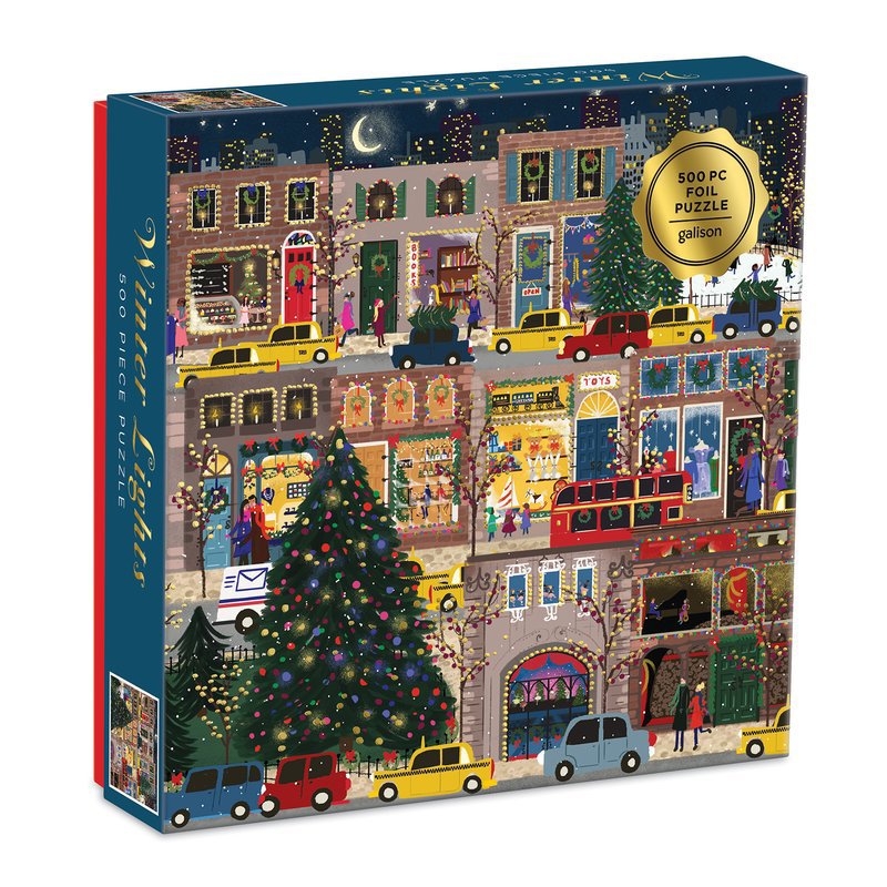 Galison | 500 Pieces |  Winter Lights Foil Puzzle