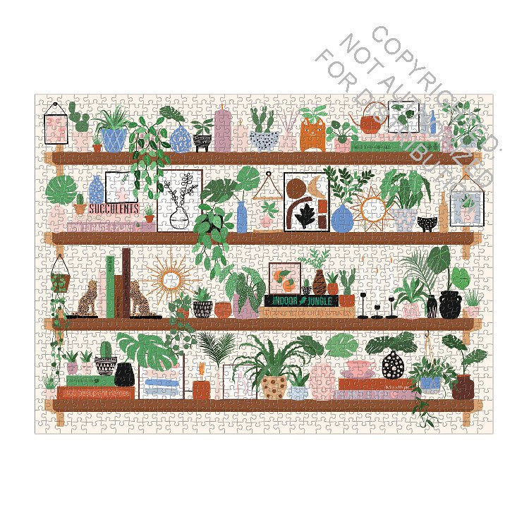 Galison | 1000 Pieces | Plant Shelfie Puzzle