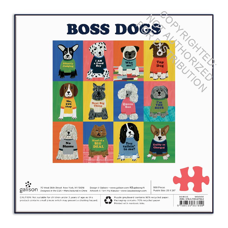 Galison | 500 Pieces | Boss Dogs Puzzle