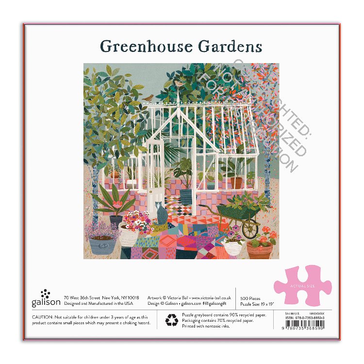 Galison | 500 Pieces | Greenhouse Gardens Puzzle