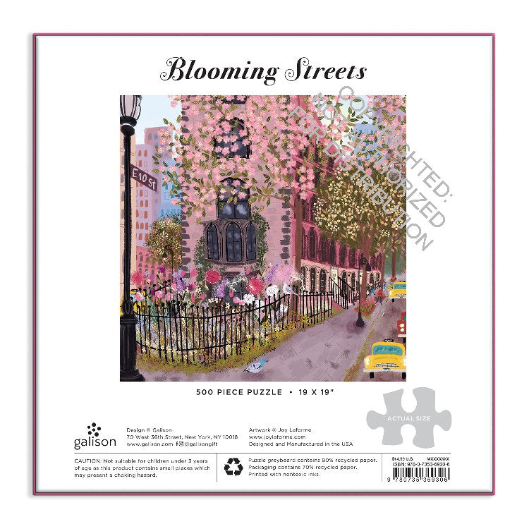 Galison | 500 Pieces | Blooming Streets Puzzle