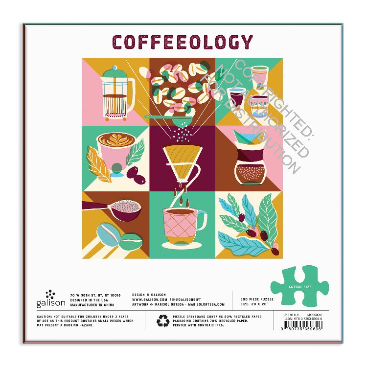 Galison | 500 Pieces | Coffeeology Puzzle