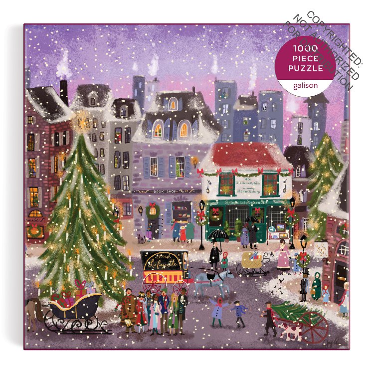 Galison | 1000 Pieces | Christmas Square Puzzle