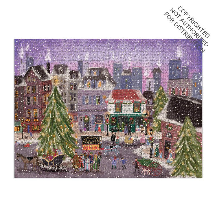 Galison | 1000 Pieces | Christmas Square Puzzle