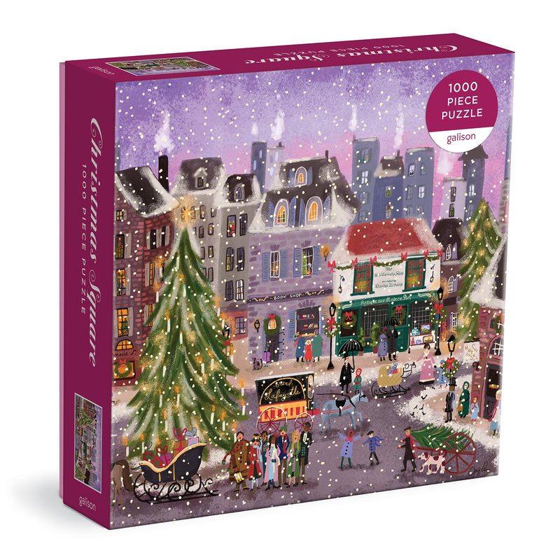 Galison | 1000 Pieces | Christmas Square Puzzle