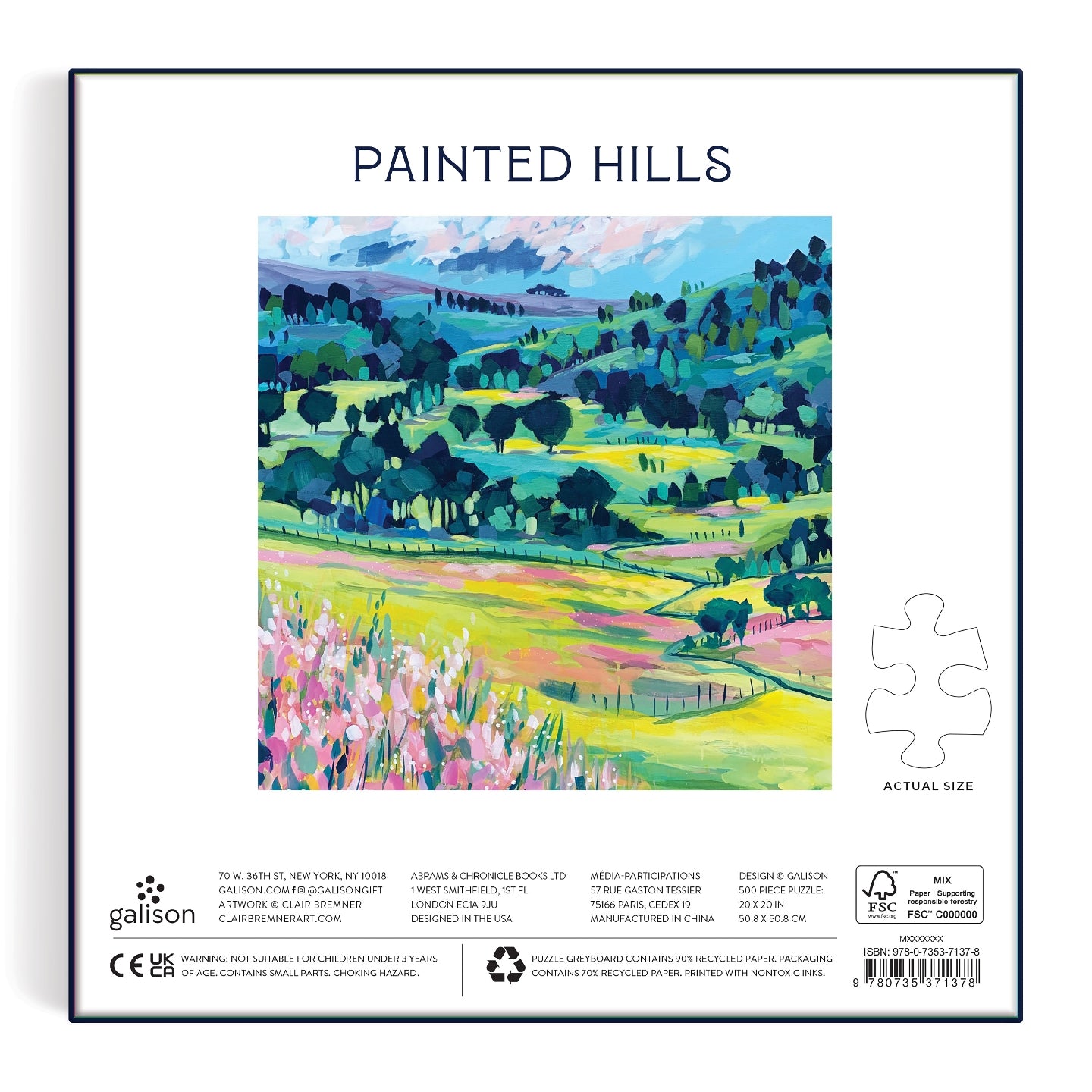 Galison | 500 Pieces | Painted Hills Puzzle