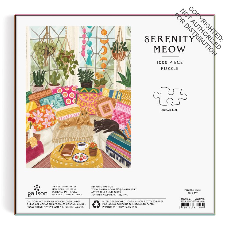 Galison | 1000 Pieces | Serenity Meow Puzzle