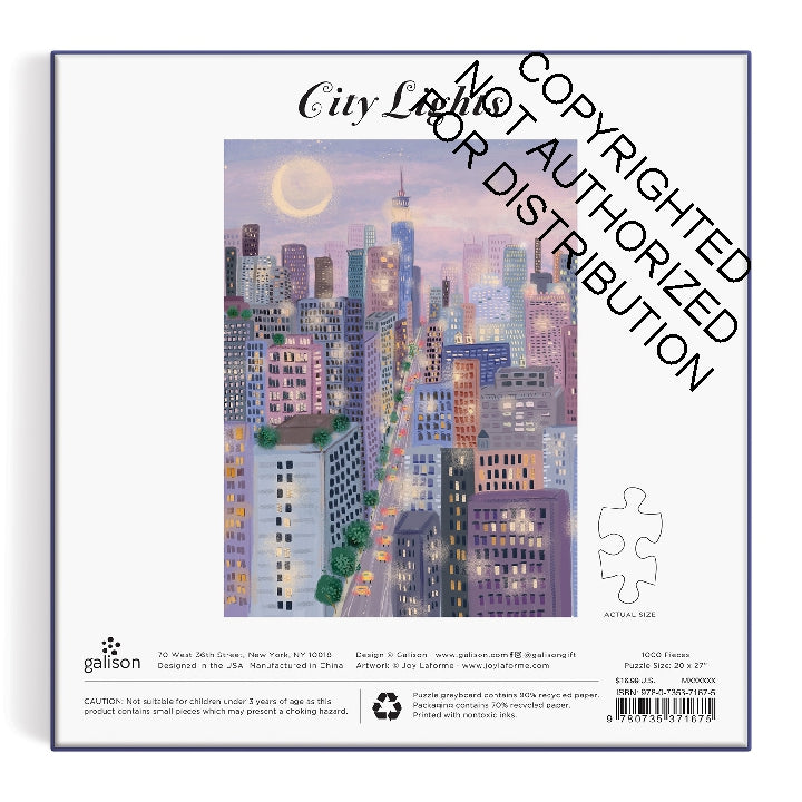 Galison | 1000 Pieces | City Lights Puzzle