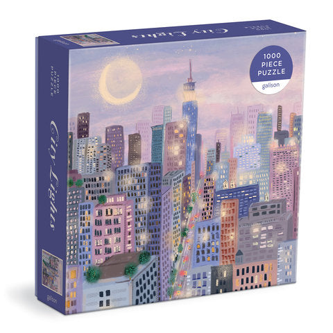 Galison | 1000 Pieces | City Lights Puzzle