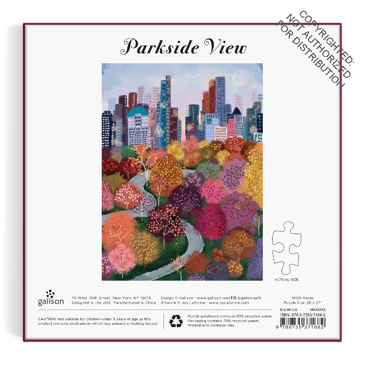 Galison | 1000 Pieces | Parkside View Puzzle