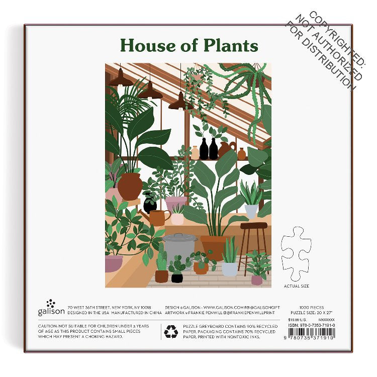 Galison | 1000 Pieces | House of Plants Puzzle