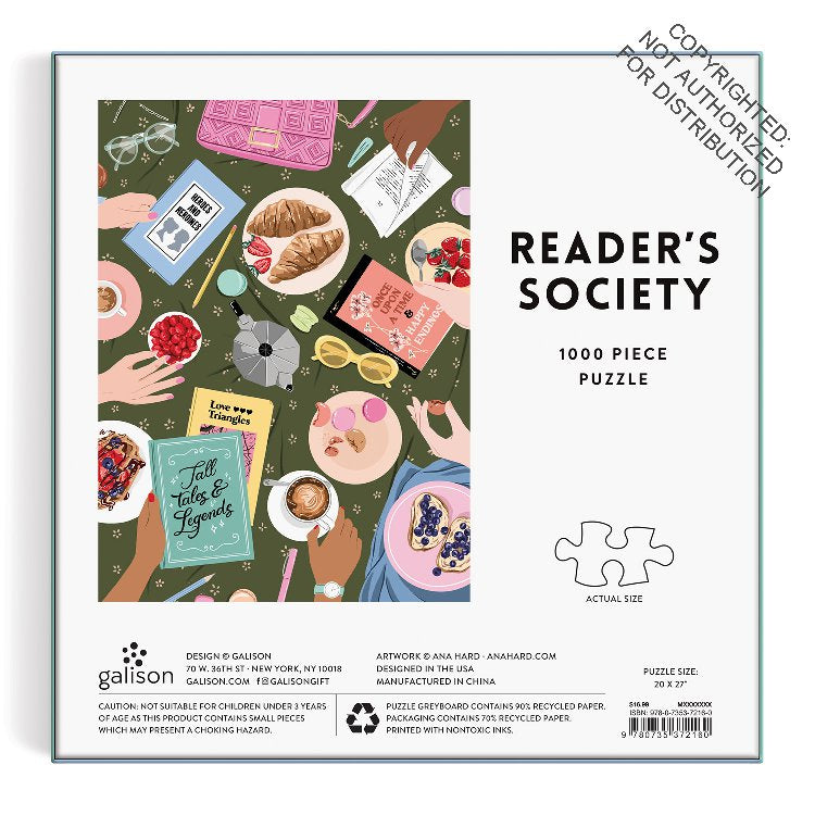 Galison | 1000 Pieces | Reader's Society Puzzle