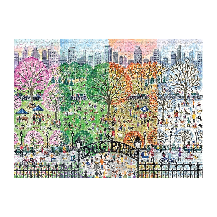 Galison | 1000 Pieces | Dog Park in Four SeasonsPuzzle