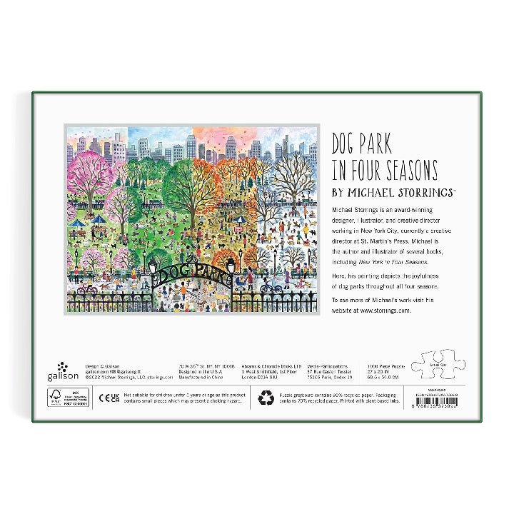Galison | 1000 Pieces | Dog Park in Four SeasonsPuzzle